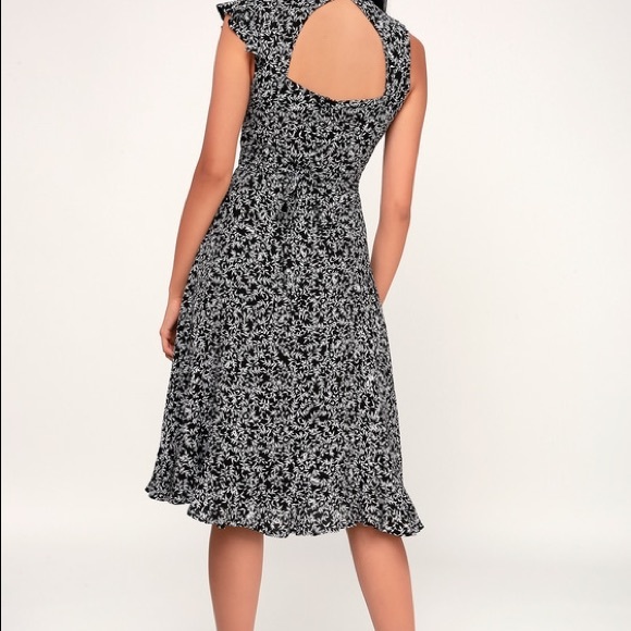 Vine and Dandy Black and White Print Midi NWT - Picture 5 of 5